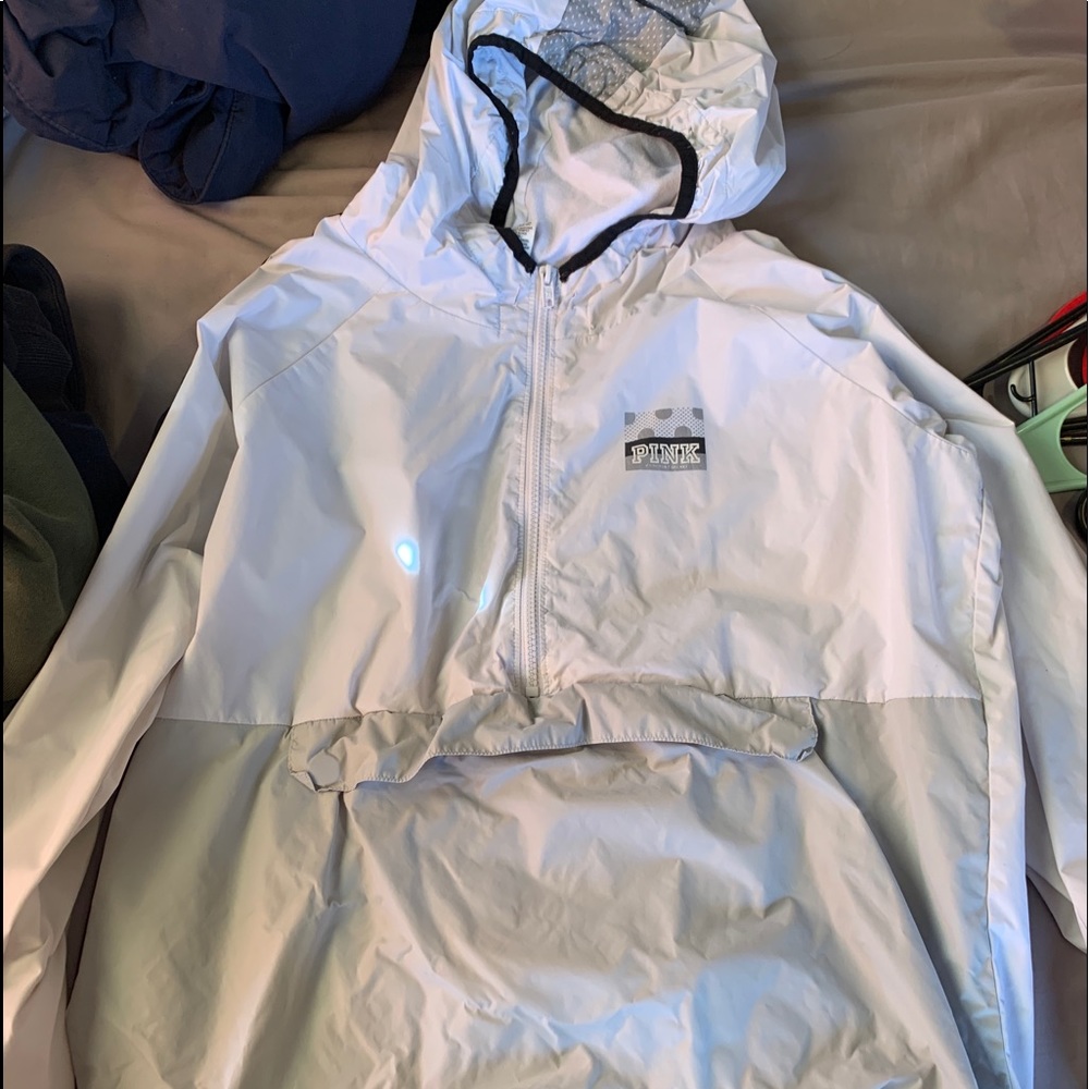 (Pink) White and Grey Anorak Jacket